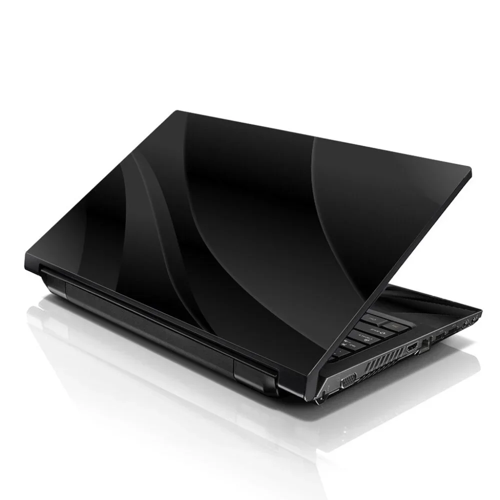 LSS 15.6 & 17.3 Inches Laptop Notebook Skin Sticker Decal - Black Waves